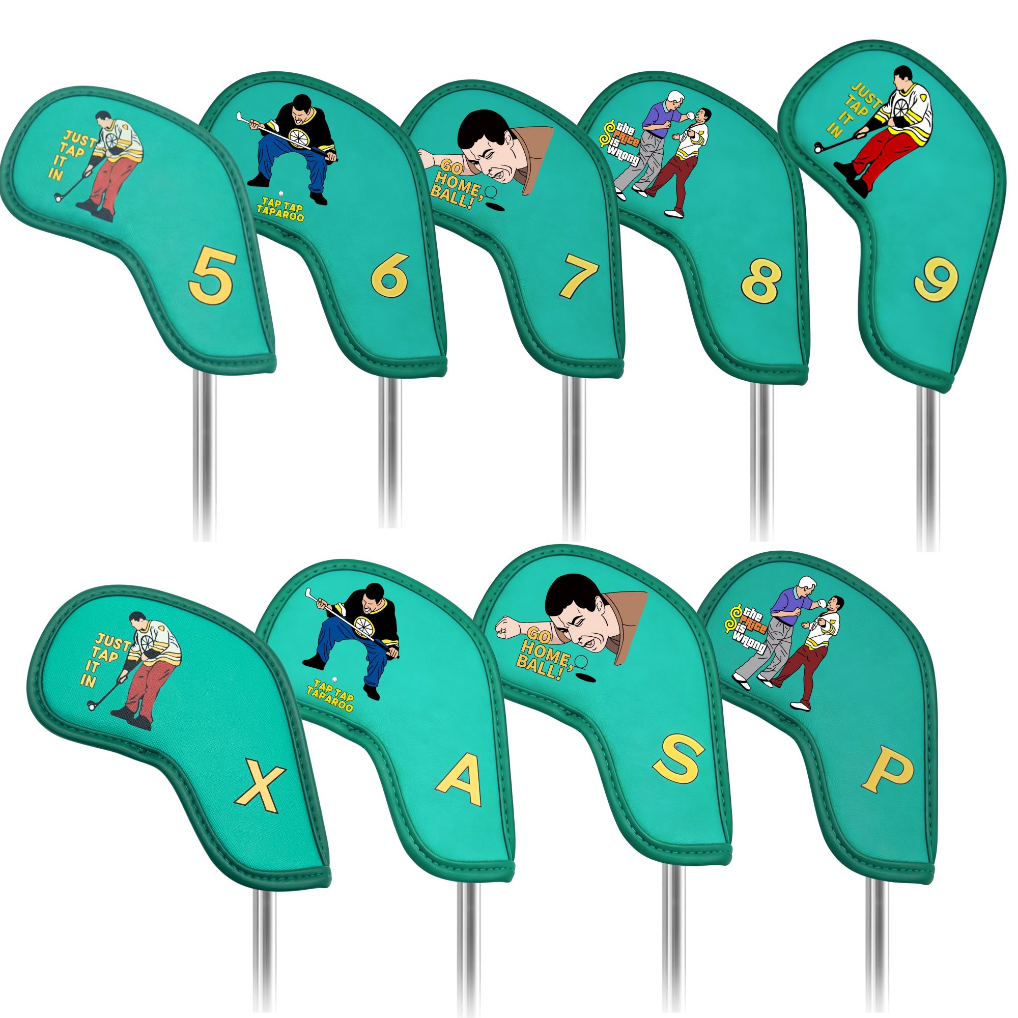 9 stuks golfijzerhoezen met gr - Golf Equipment Organizer recensie en prijs